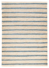 Dash & Albert Moana Stripe Handwoven Jute Rug, Blue, 8' x 10'
