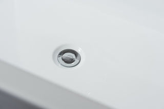 Lexora Vinter 59" Freestanding Bathtub With Chrome Drain