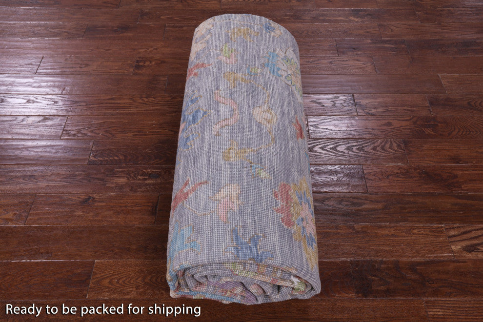 Hand-Knotted Turkish Oushak Rug 9' 10" X 14' 2" - Q15734