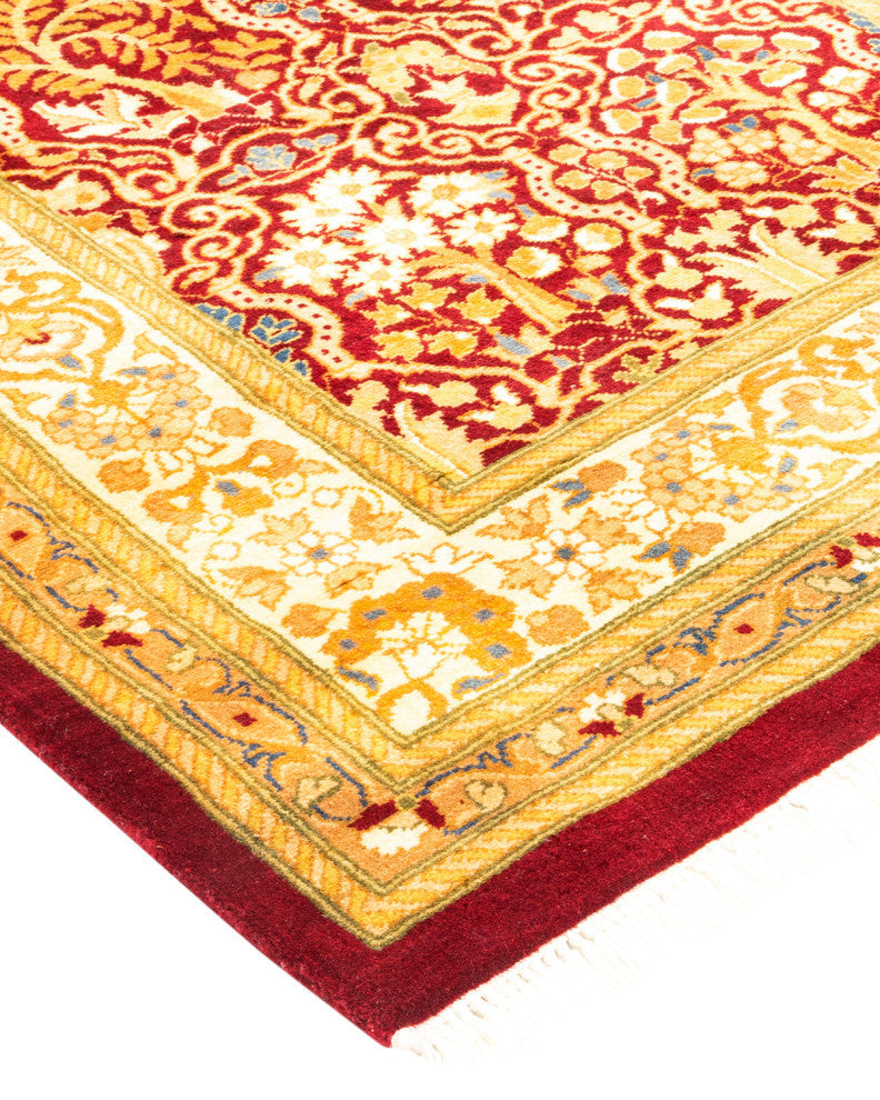 Tirupati, One-of-a-Kind Hand-Knotted Area Rug Red, 2'7"x12'10"
