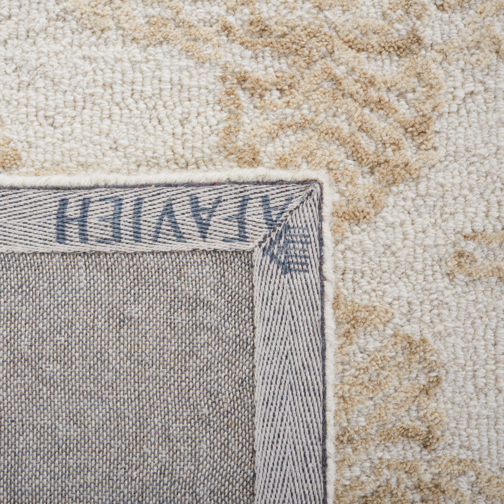 Safavieh Couture Abstract Collection, ABT346 Rug, Ivory/Beige, 6' Square