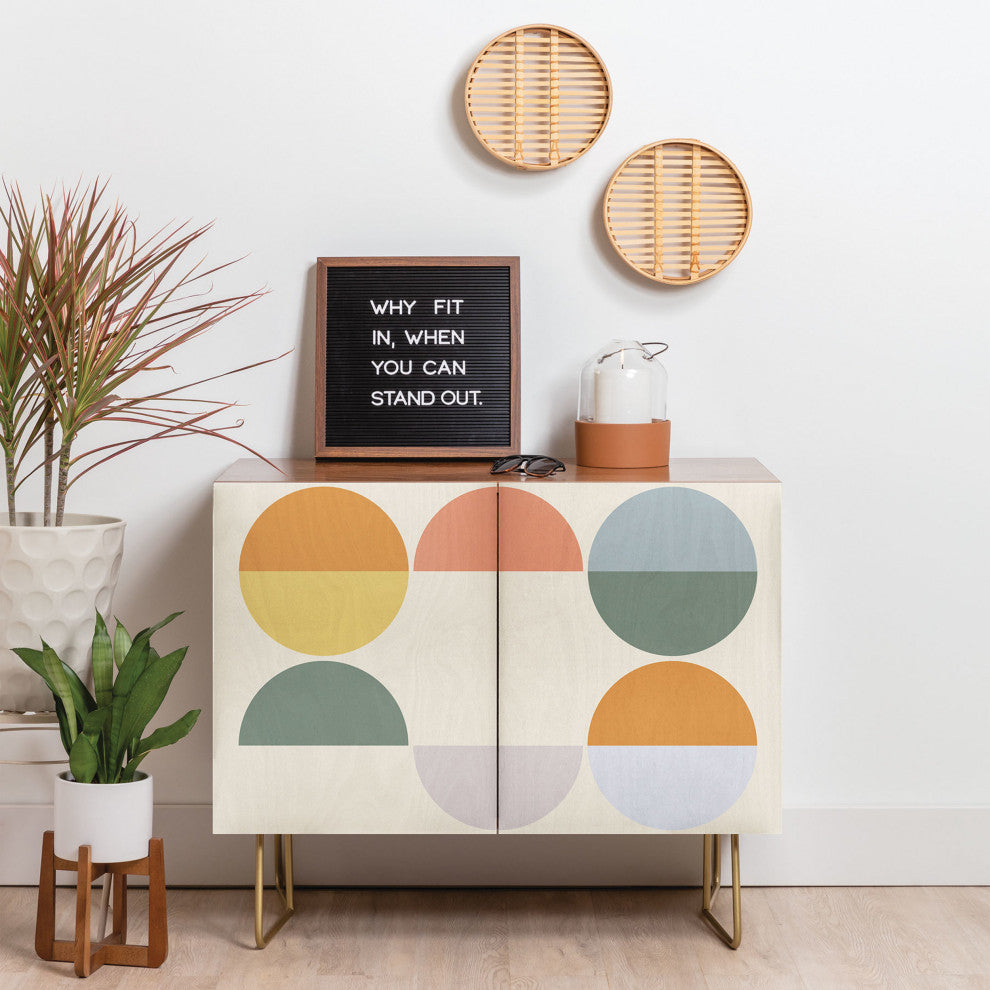 Alisa Galitsyna Pastel Geometric Shapes 2 Credenza