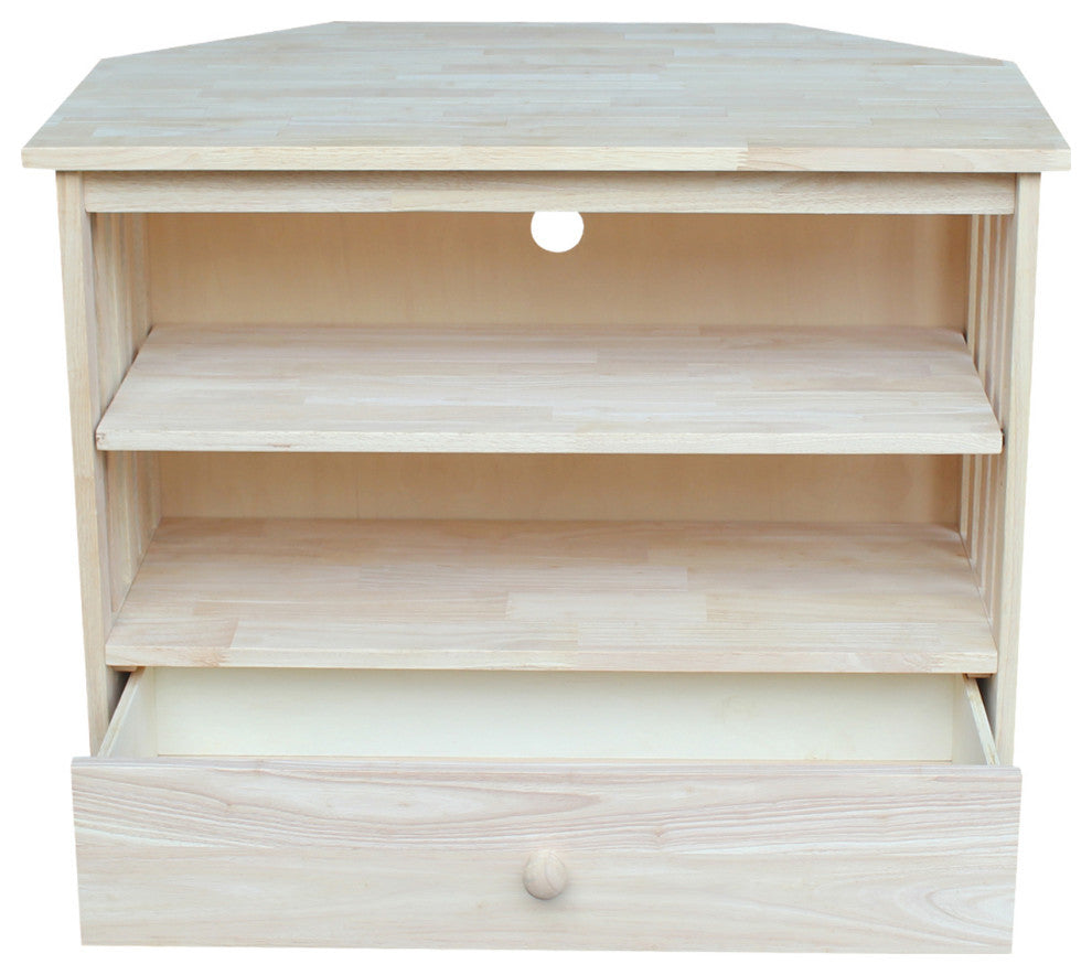 Mission Corner Entertainment / TV Stand, Unfinished