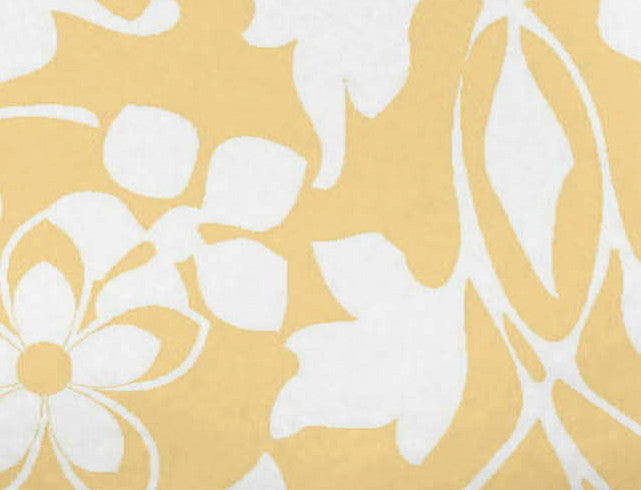Evelyn, Floral Print Bath Towel, Yellow