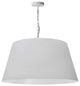 1 Light Brynn Large Pendant, White Shade, White