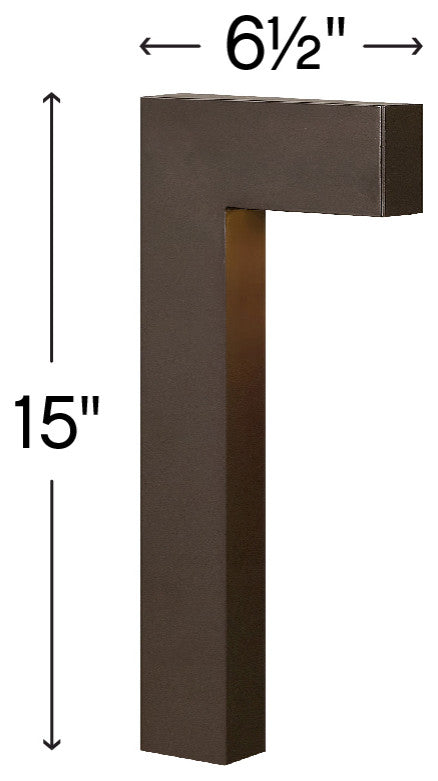 Hinkley Atlantis 15.75" Small LED Path Light, Black