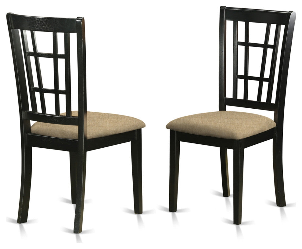 Shni5-Blk-C 5-Piece Dining Room Set Dinette Table And 4 Dining Chairs
