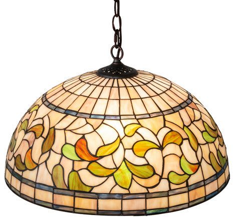 Meyda Lighting 232183 20" Wide Tiffany Turning Leaf Pendant