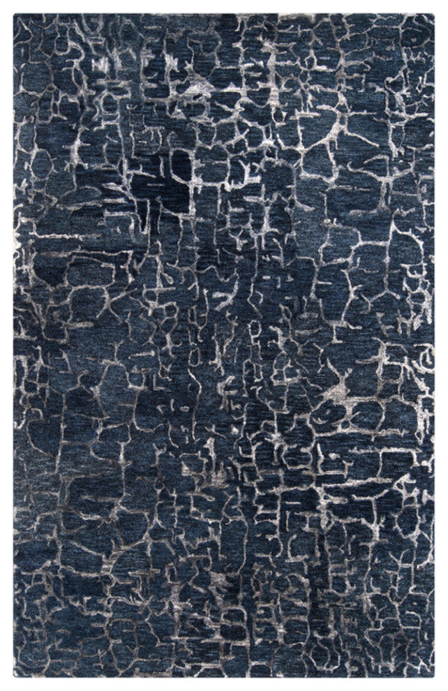 Surya Banshee BAN-3306 Modern Area Rug, Navy, 6' x 9' Rectangle