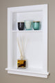 Extra Large/14x24 Aiden Wall Niche by Fox Hollow Furnishings, White Plain Back 1 Shelf