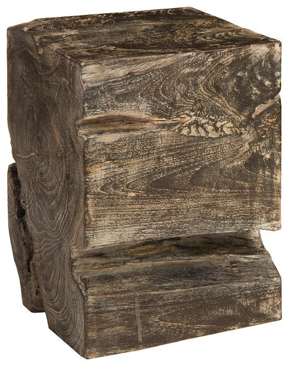 Black Wash Stool, Square