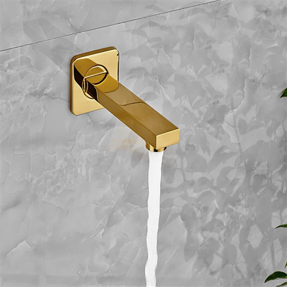Modena Gold Plated Waterfall and Rainfall LED Showerhead Set