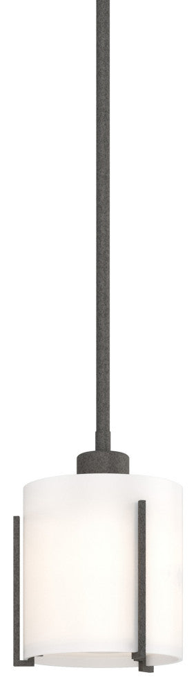 Exos Small Mini Pendant, Natural Iron, Opal Glass