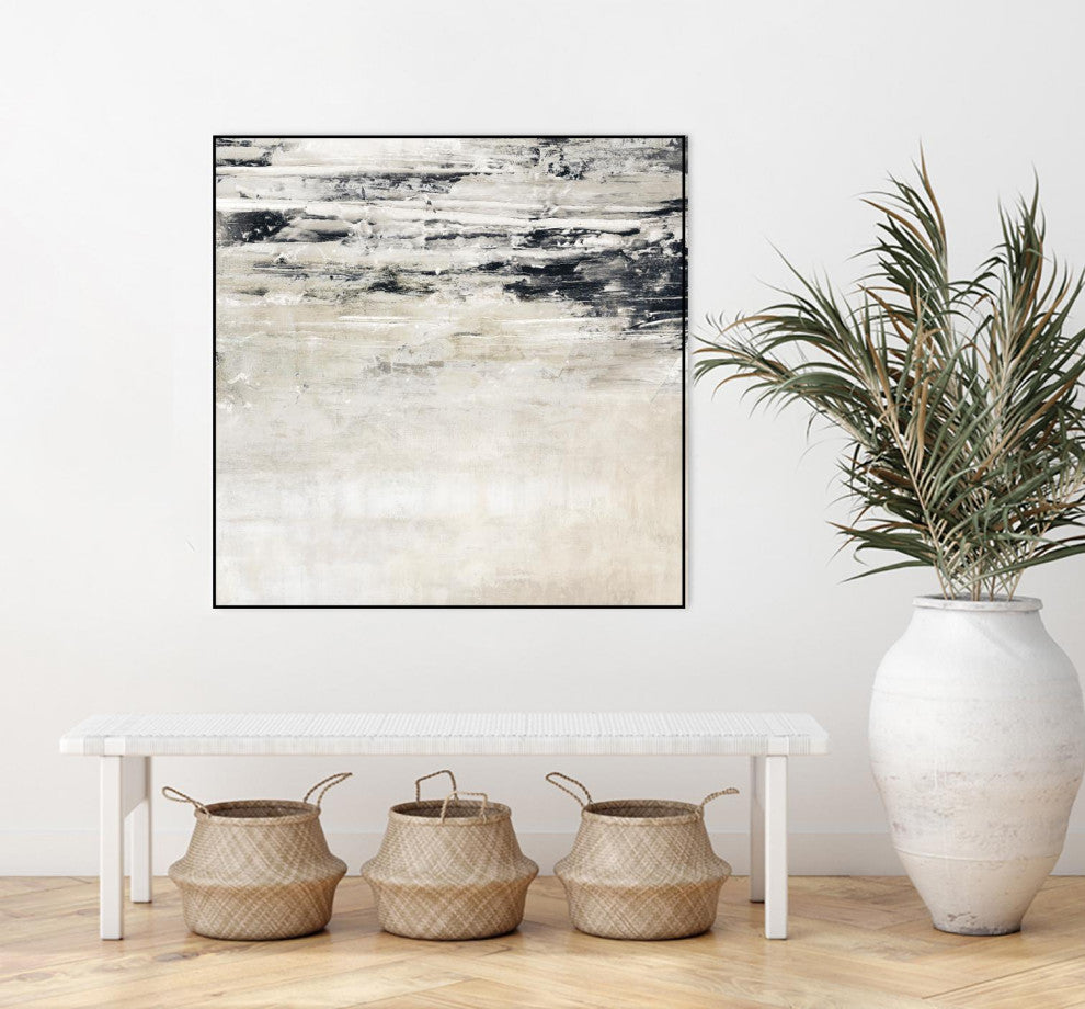 "Rising Wave I" Framed Canvas by Giant Art 30"x30"