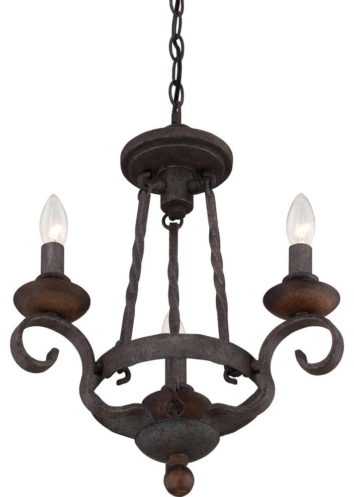 Quoizel Noble Three Light Chandelier NBE5303RK