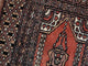 Handmade vintage Uzbek Bukhara prayer rug 1.5' x 3.3' (45cm x 101cm) 1970s