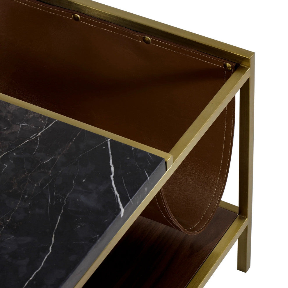 Sonder Living Chester Rectangle Coffee Table with Magazine Rack