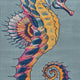 5" x 8" Blue Seahorse Indoor Outdoor Area Rug