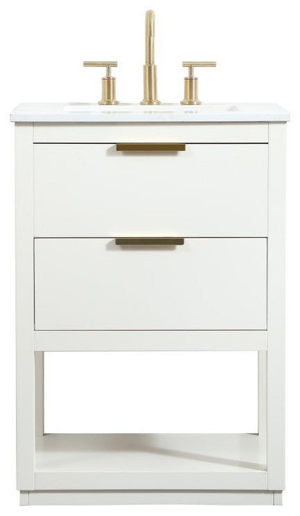Louie 24" Single Bathroom Vanity, White