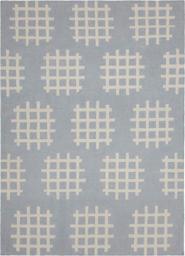 Lima Contemporary Area Rug, Gray and Cream, 7''x10''