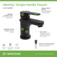 Identity Single-Handle Single Hole Faucet With Drain Assembly, 1.0 gpm, Matte Black, Push Pop Drain
