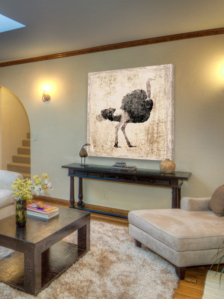 "The Ostrich" Painting Print on Canvas by Irena Orlov