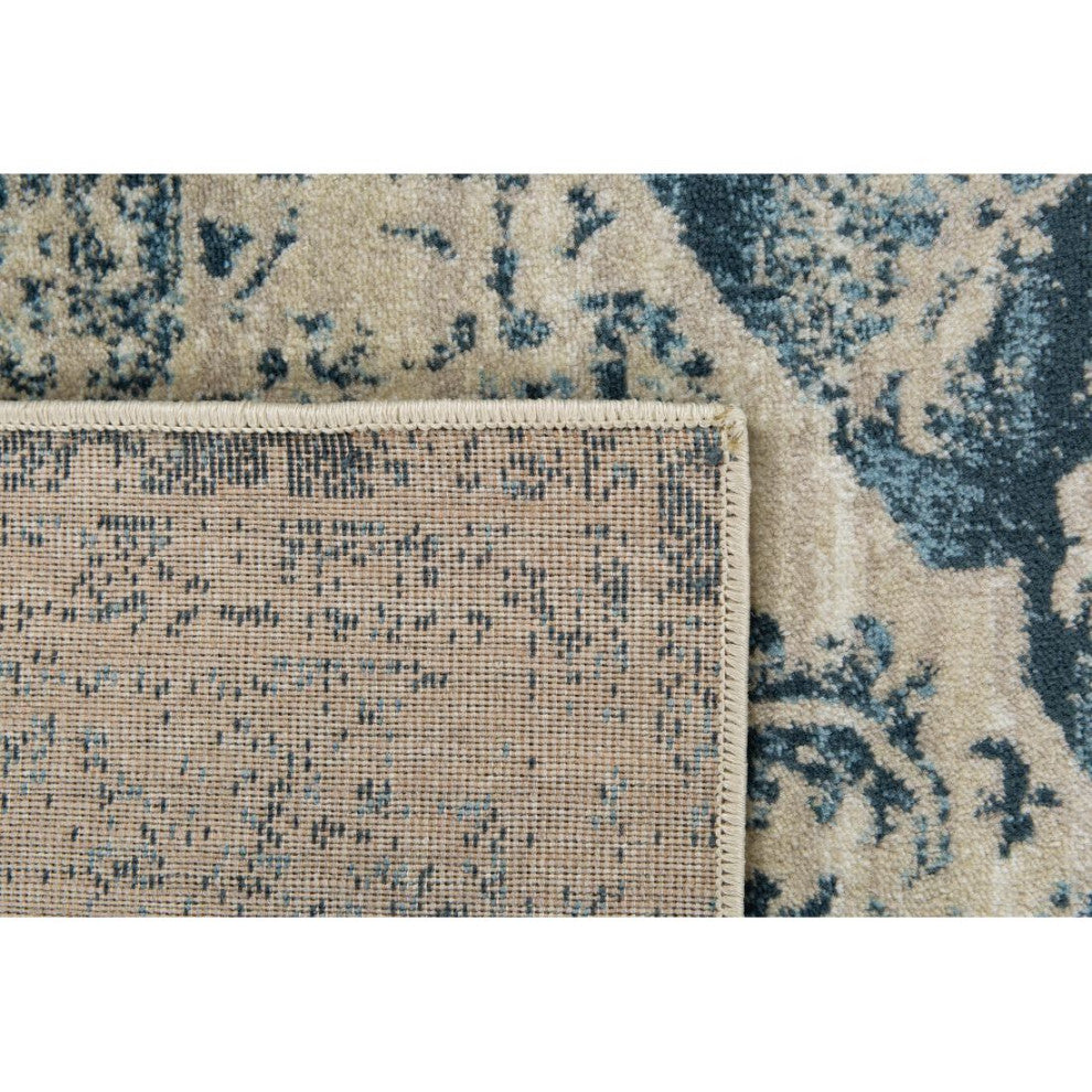 KAS Heritage 9368 Ivory/Blue Traditions Area Rug, 2'2"x7'11" Runner