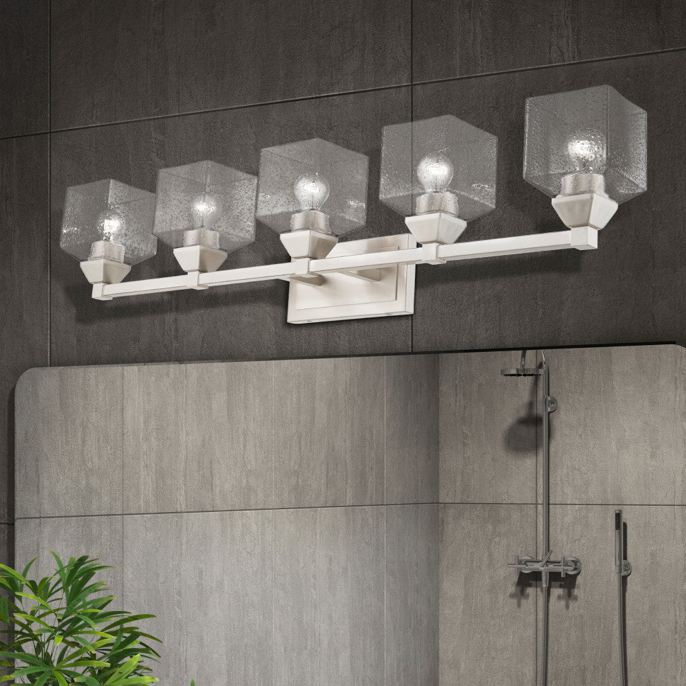 Aragon 5 Light Brushed Nickel Vanity Sconce