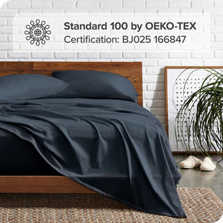 1800 Microfiber Sheet Set, Midnight Blue, King