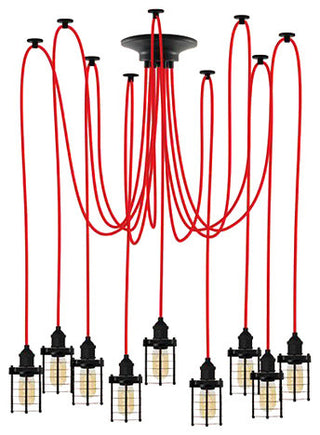 Red And Black Industrial Light