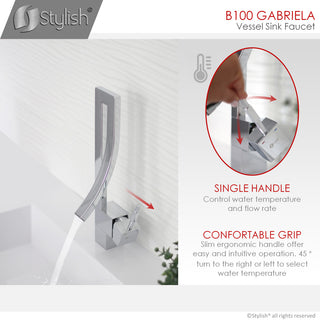 STYLISH Single Handle Vessel Sink Bathroom Faucet, Polished Chrome