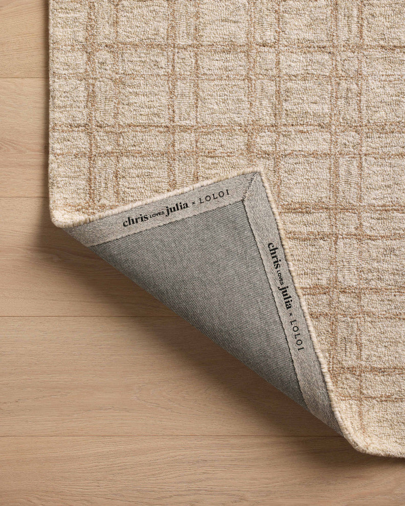 Chris Loves Julia x Loloi Polly Khaki / Sand 18" x 18" Sample Rug