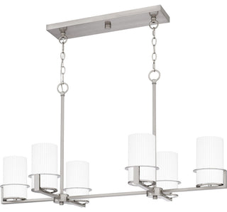 Seymour 6-Light Linear Chandelier, Brushed Nickel