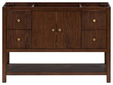Zoe Vanity Only, Walnut Collection, 48"