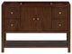 Zoe Vanity Only, Walnut Collection, 48"