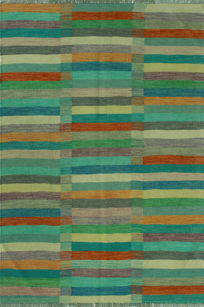 Winchester Kilim Jeannine Orange/Purple Rug, 3'10x5'10
