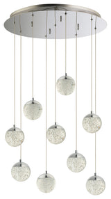 ET2 E24269 Orb II 22"W LED 9 Light Pendant - Polished Chrome