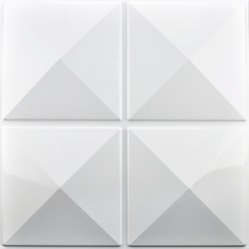 19.7"x19.7" Art3d Eco 3D Wall Panels Textured Design Board, White, Set of 12