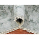 Gray, Wool and Silk Hand Knotted, Persian Erased Heriz Design Rug, 9'10"x14'3"