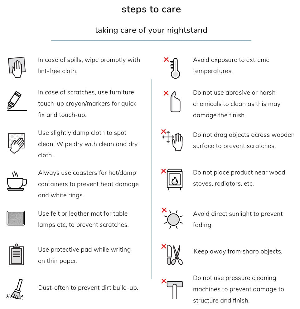 Rhonda Night Stand, Whitewash