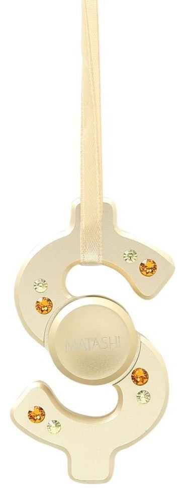 24k Gold Plated Hanging Christmas Tree Dollar Sign Spinner Ornament