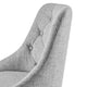 Computer Desk Swivel Tufted Chair, Fabric, Black Gray, Modern, Home Office