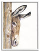 Cute Baby Donkey Animal Brown Watercolor Painting, 24 x 30