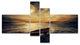 Middle of Ocean after Storm, Floral Canvas Art Print, 60"x32", 4 panels