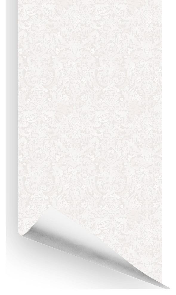 Antique Damask Wallcovering, Beige, Roll, Peel and Stick