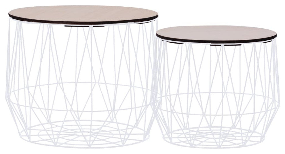 vidaXL Coffee Table 2 pcs White