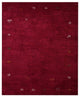 Hand Knotted Loom Silk Mix Area Rug Contemporary Dark Red