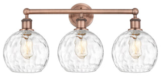 Athens Water Glass 3 26" Bath Vanity-Light Antique Copper