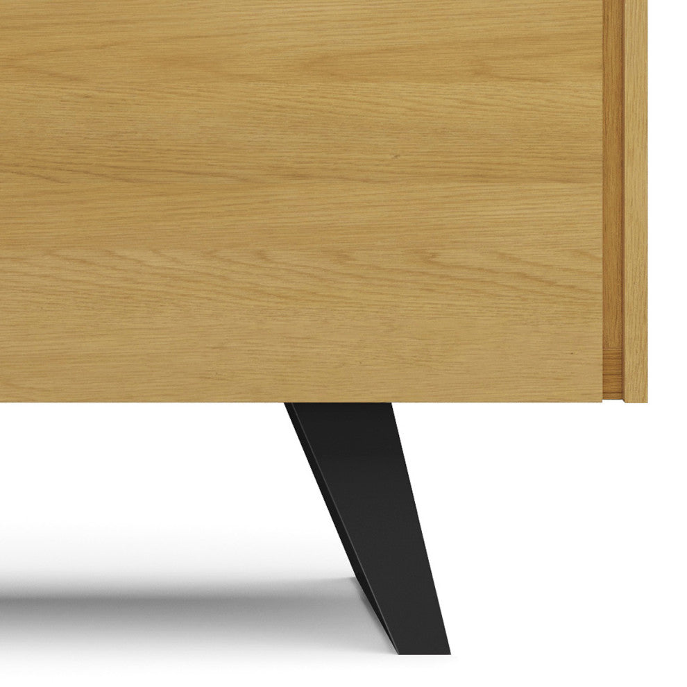 Lowry SOLID ACACIA WOOD TV Media Stand For TVs up to 70 inches, Oak