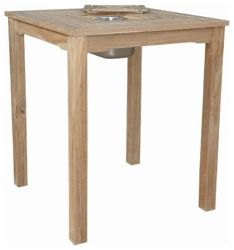 Anderson Teak TB-3636BT Chatsworth Ice Chiller Bar Table